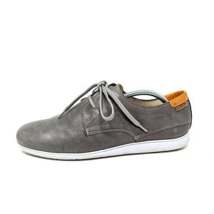 Pikolinos Mens 7.5/8 Grey Leather Lace Up Casual Oxford Shoes Loafers 41